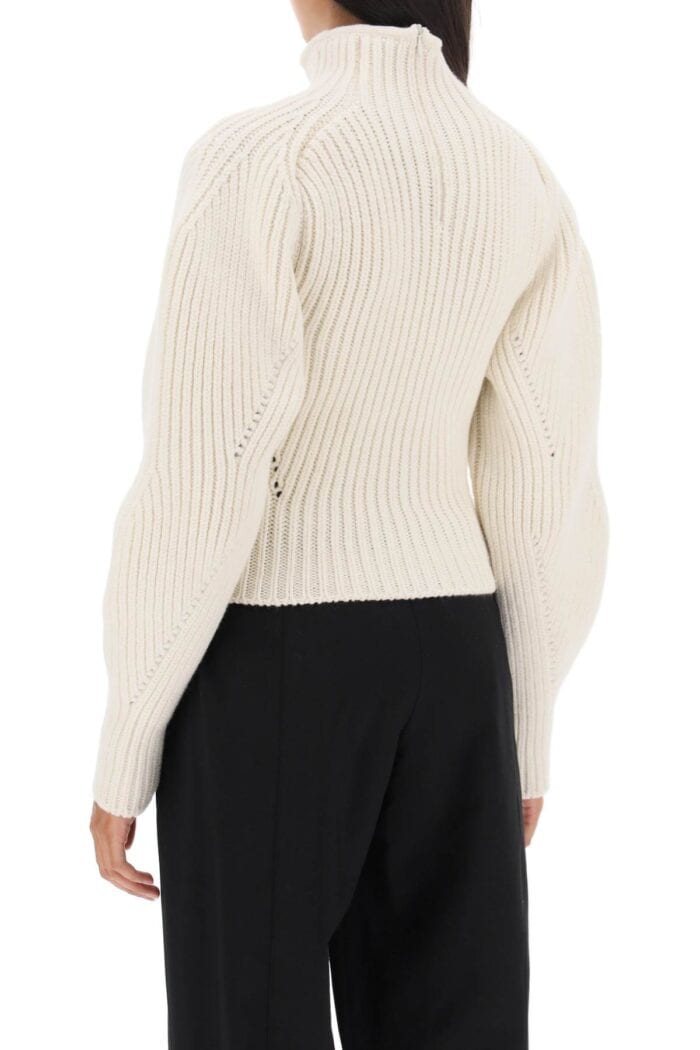 Alaia Ribbed Sweater With Curved Sleeves