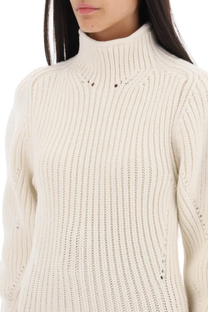 Alaia Ribbed Sweater With Curved Sleeves