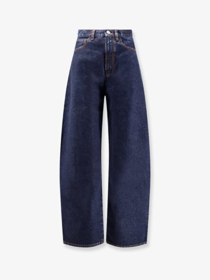 ALAIA Round Blue Denim Jeans