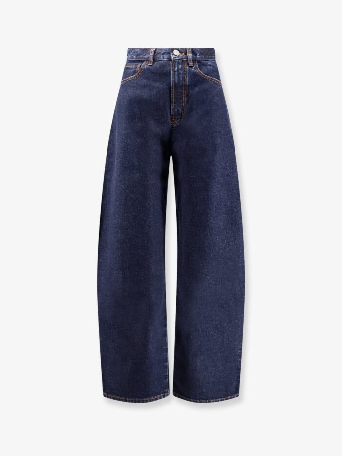 alaia round blue denim jeans ALAIA Round Blue Denim Jeans