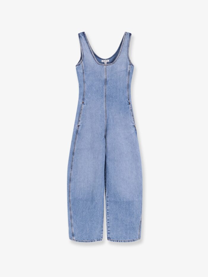 alaia round denim jumpsuit ALAIA Round Denim Jumpsuit