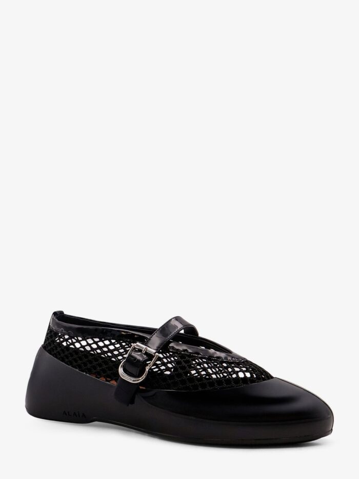 ALAIA Rubber Flat Mesh Ballerinas