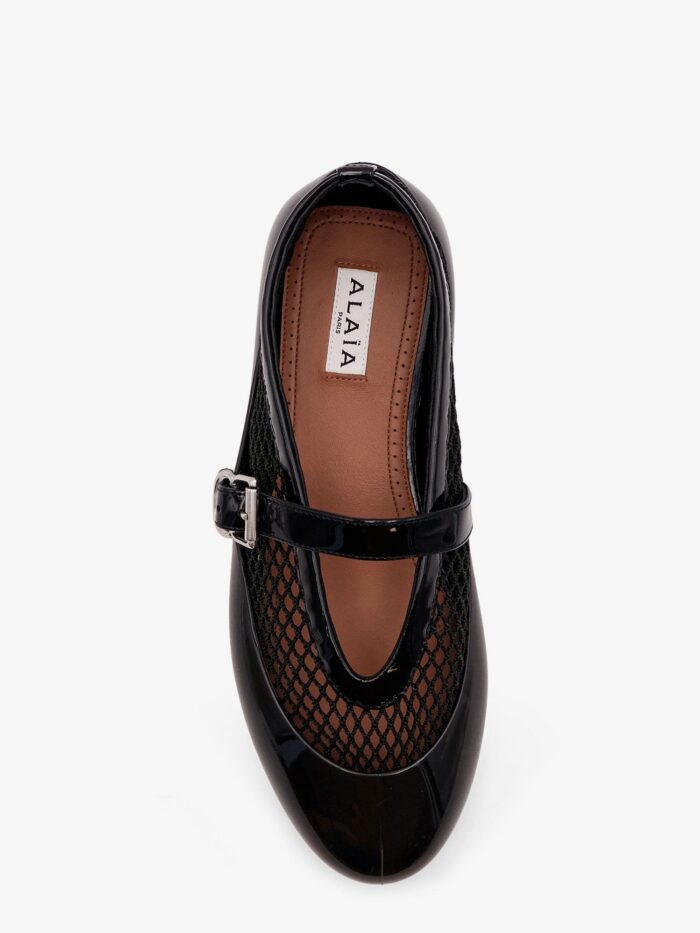 ALAIA Rubber Flat Mesh Ballerinas