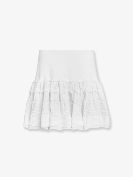 ALAIA Ruffle Virgin Wool Skirt