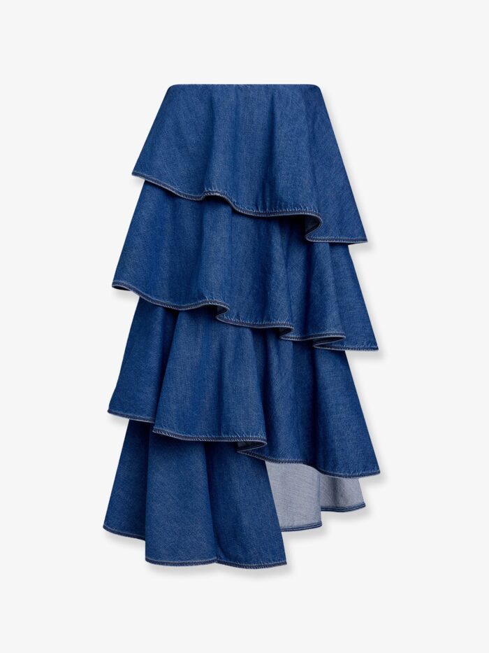 ALAIA Spiral Denim Skirt
