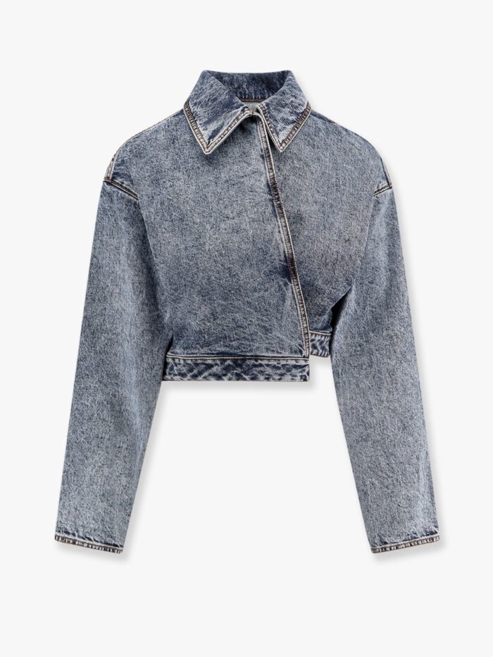 ALAIA Spiral Stone-washed Denim Jacket