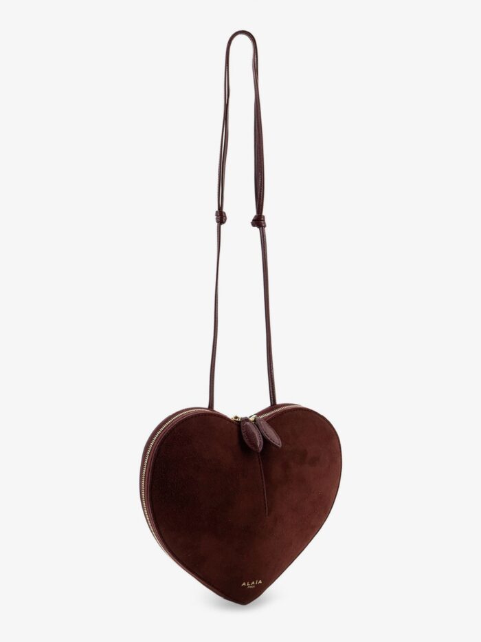 ALAIA Suede Le Coeur Crossbody Bag