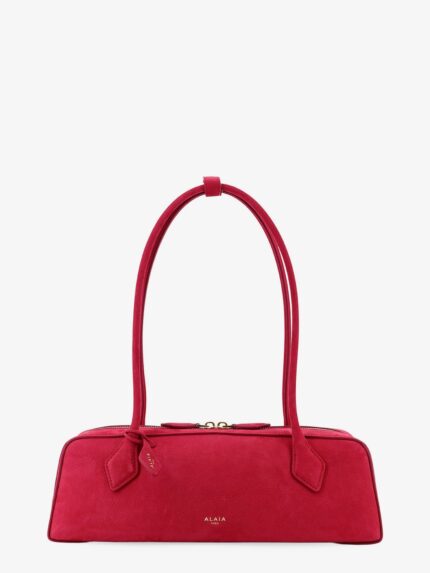 ALAIA Teckel Medium Suede Shoulder Bag