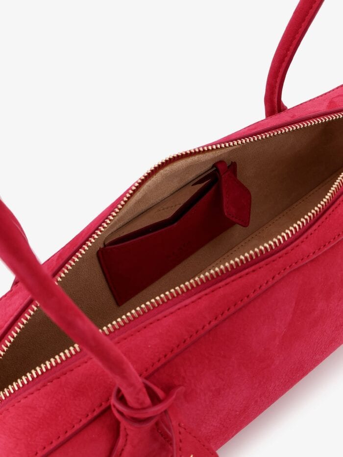 ALAIA Teckel Medium Suede Shoulder Bag