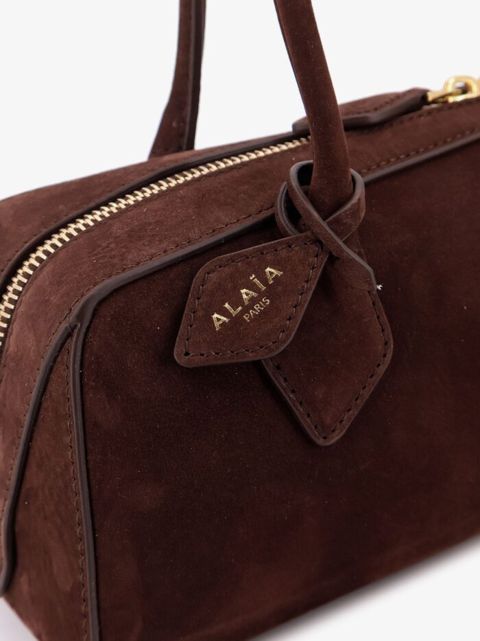 ALAIA Teckel Medium Suede Shoulder Bag
