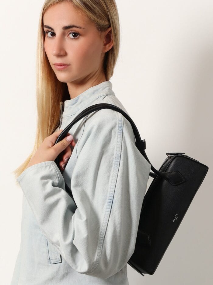 ALAIA Teckel Small Leather Shoulder Bag