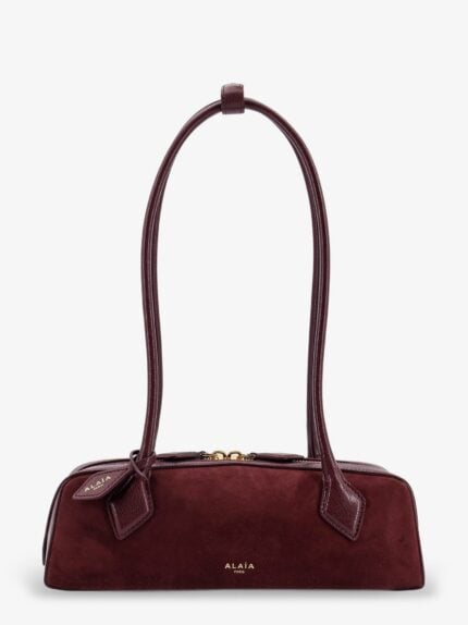 ALAIA Teckel Small Suede Shoulder Bag