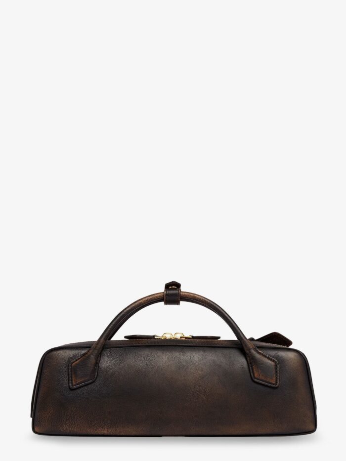 ALAIA Teckel Used-effect Leather Handbag