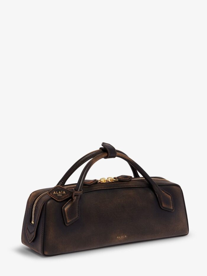 ALAIA Teckel Used-effect Leather Handbag