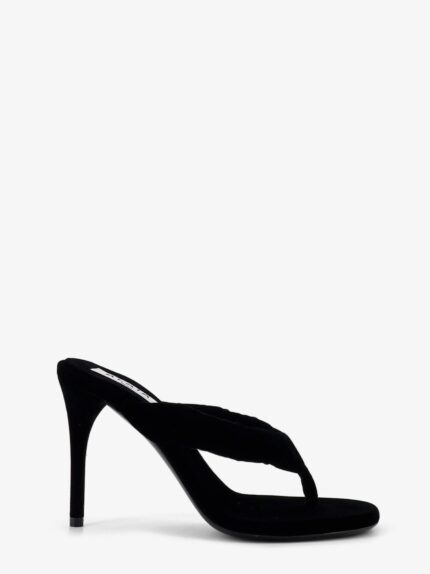 ALAIA Thong Sandals With Velvet Heel