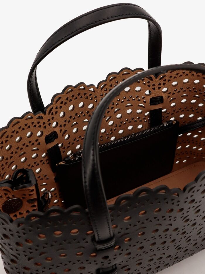 ALAIA Vienne Perforated Leather Shoulder Bag