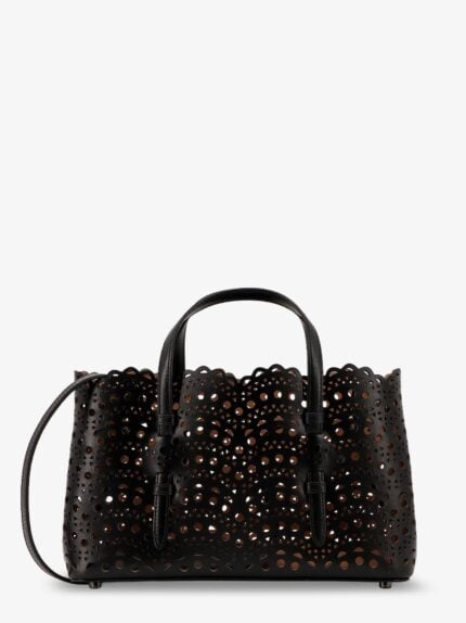 ALAIA Vienne Perforated Leather Shoulder Bag