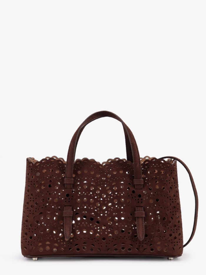 ALAIA Vienne Perforated Suede Shoulder Bag