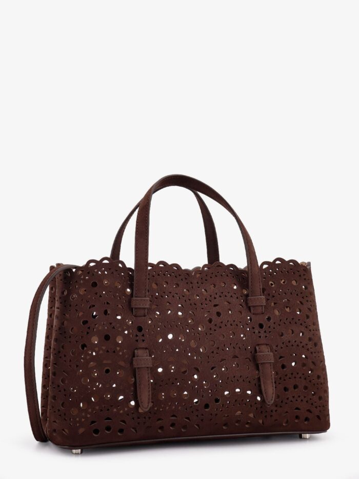 ALAIA Vienne Perforated Suede Shoulder Bag