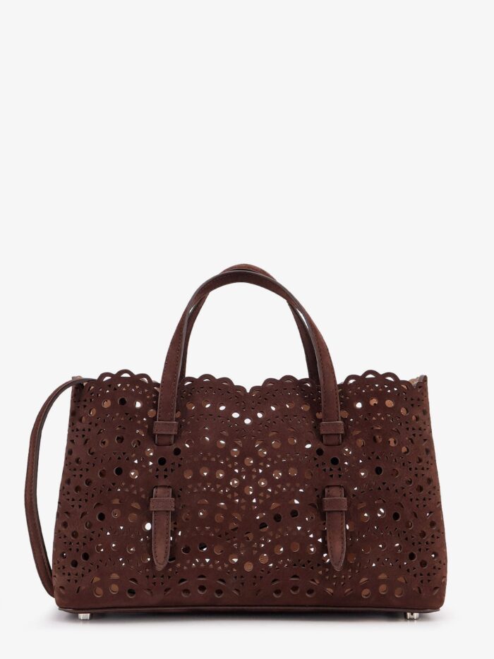 ALAIA Vienne Perforated Suede Shoulder Bag