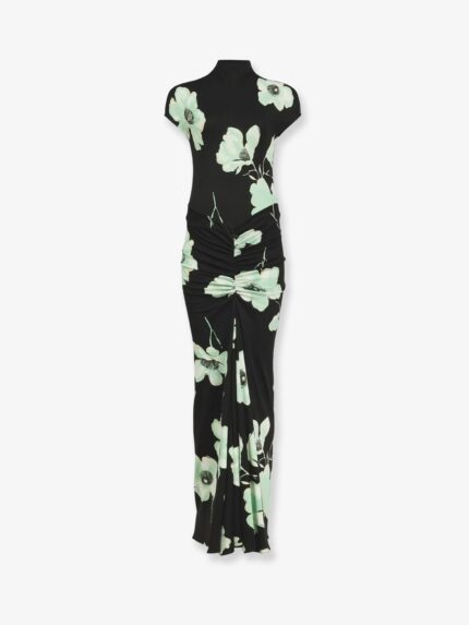 ALAIA Viscose Dress With Sakura Print