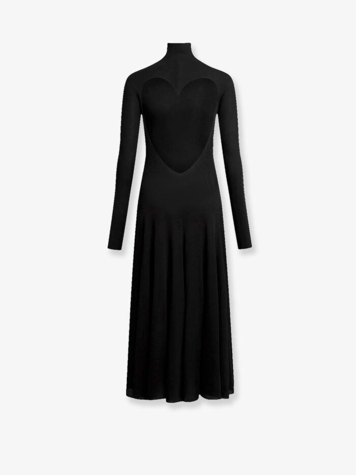 ALAIA Viscose Long Heart Dress
