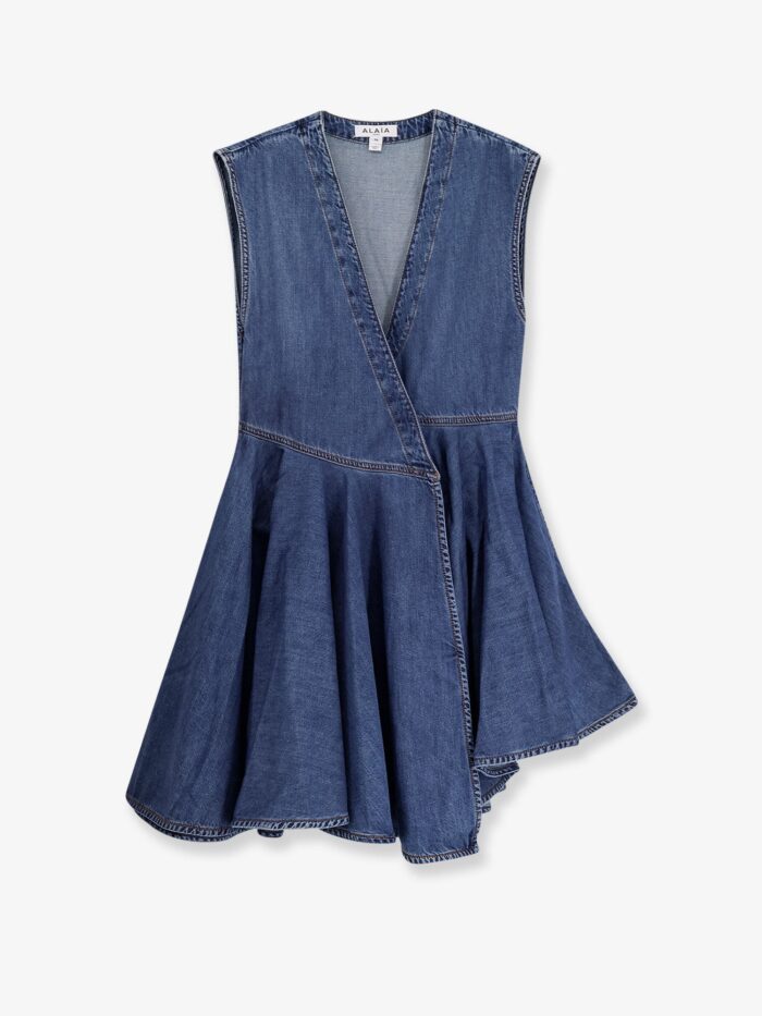 ALAIA Wrap Denim Dress