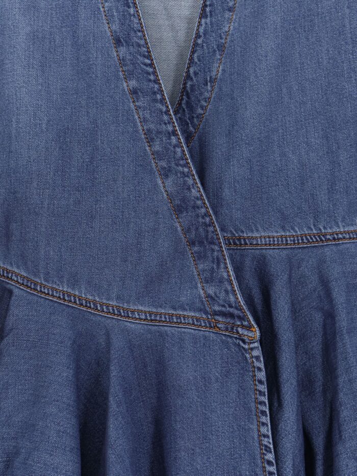 ALAIA Wrap Denim Dress