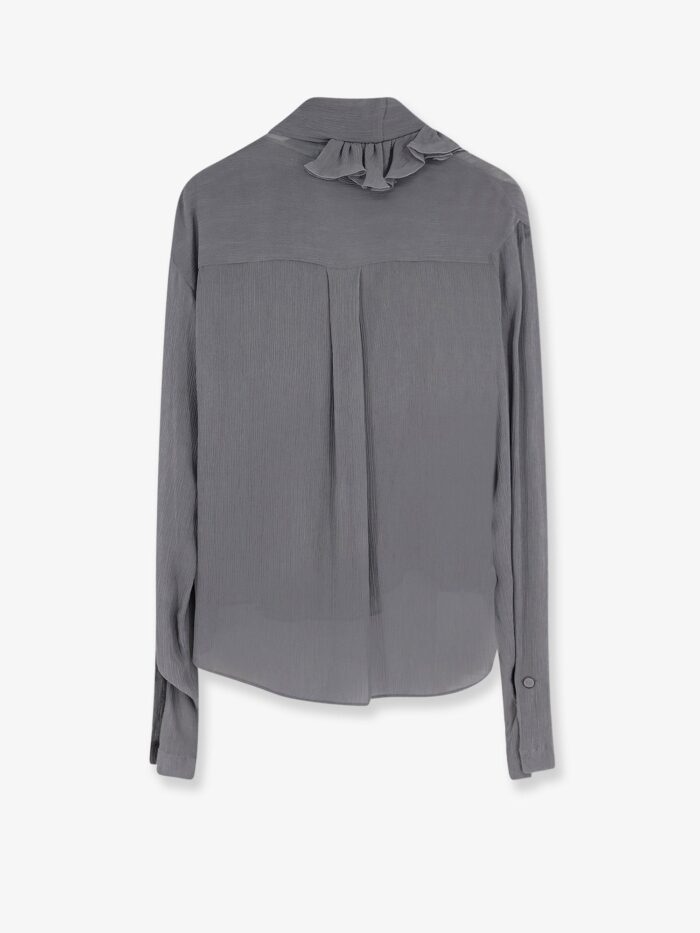Alberta Ferretti Crepe Shirt With Rouches