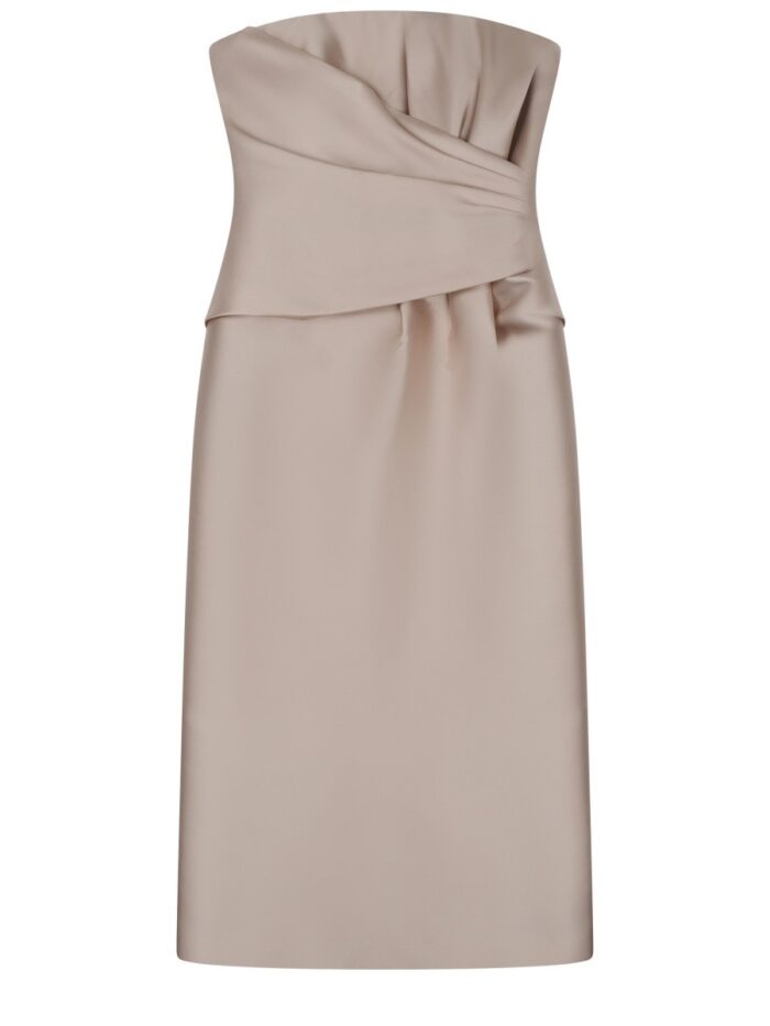 Alberta Ferretti Drap Midi Dress