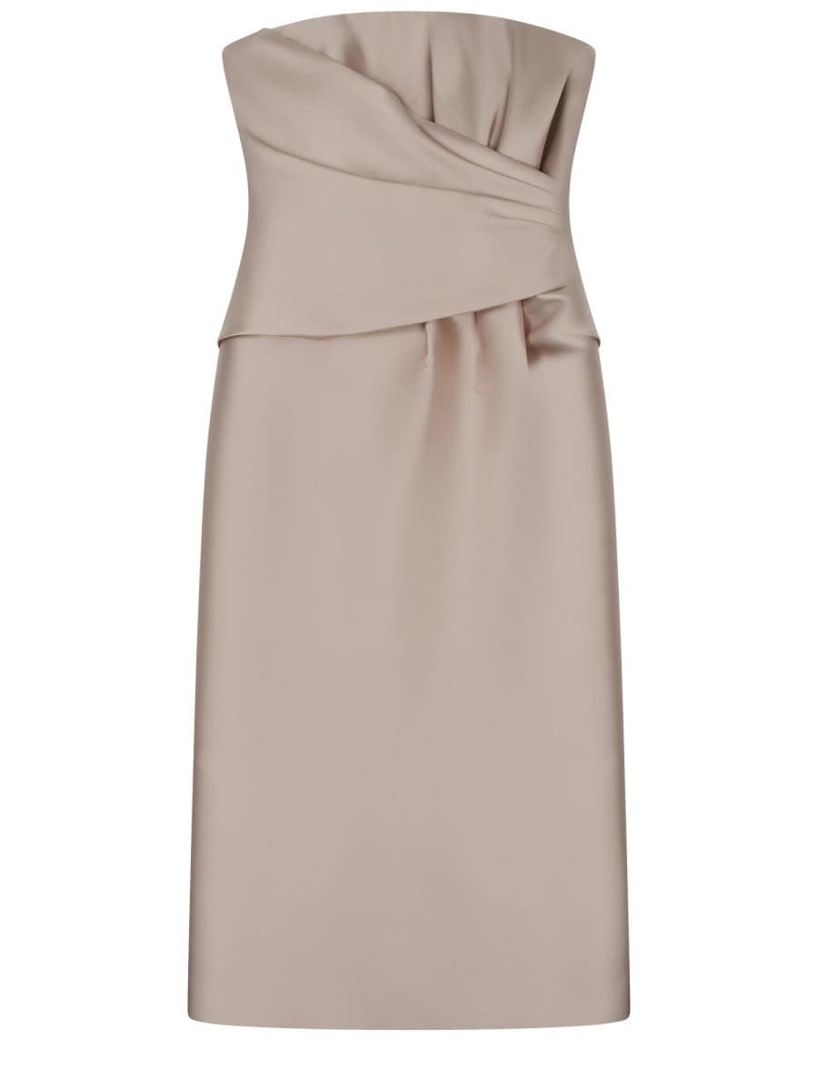 Alberta Ferretti Drap Midi Dress