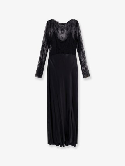Alberta Ferretti Long Dress With Lace Insert