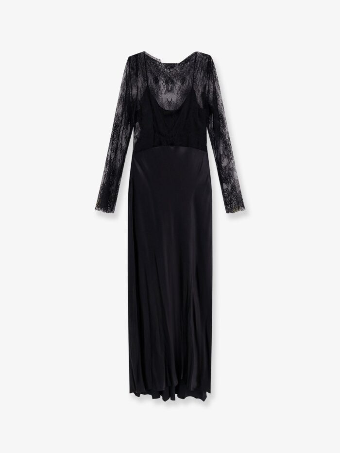 Alberta Ferretti Long Dress With Lace Insert