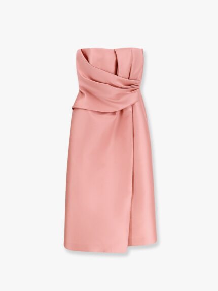 Alberta Ferretti Mikado Décolleté  Dress