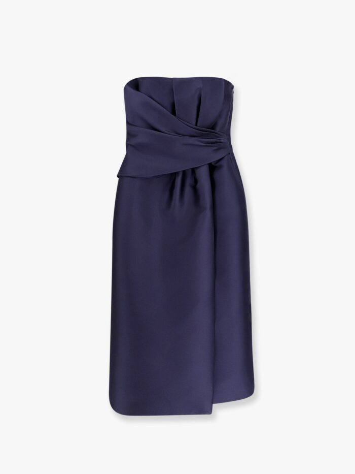 Alberta Ferretti Mikado Décolleté  Dress