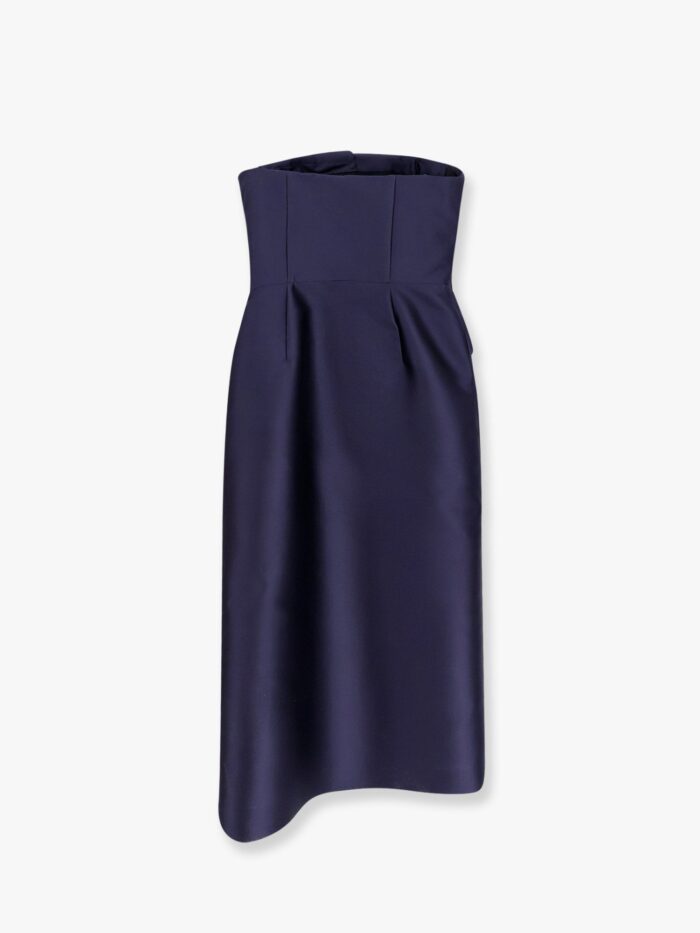 Alberta Ferretti Mikado Décolleté  Dress