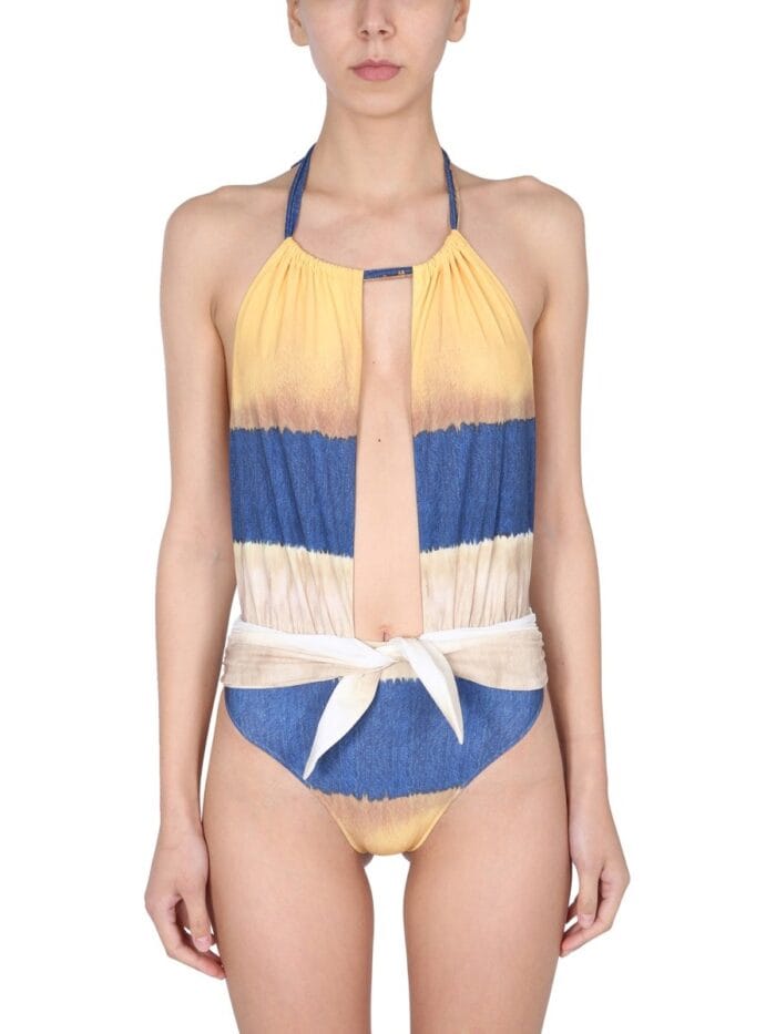 Alberta Ferretti ONE PIECE SWIMSUIT WITH TIE DYE PRINT