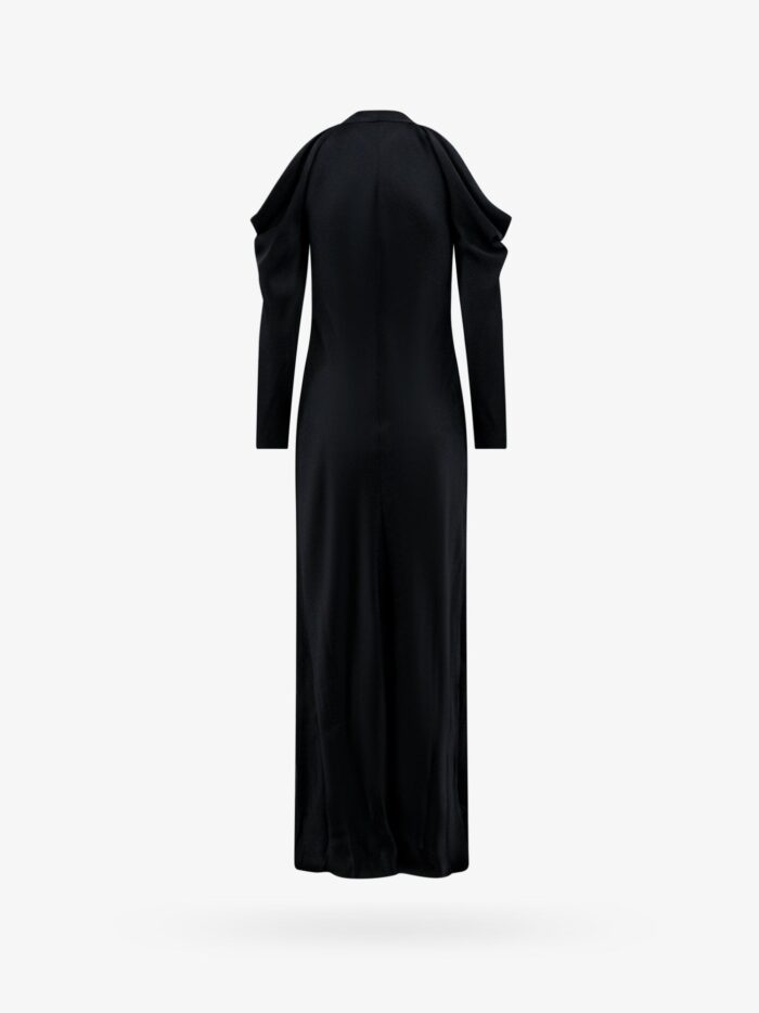 Alberta Ferretti Satin Dress With Lace Profile