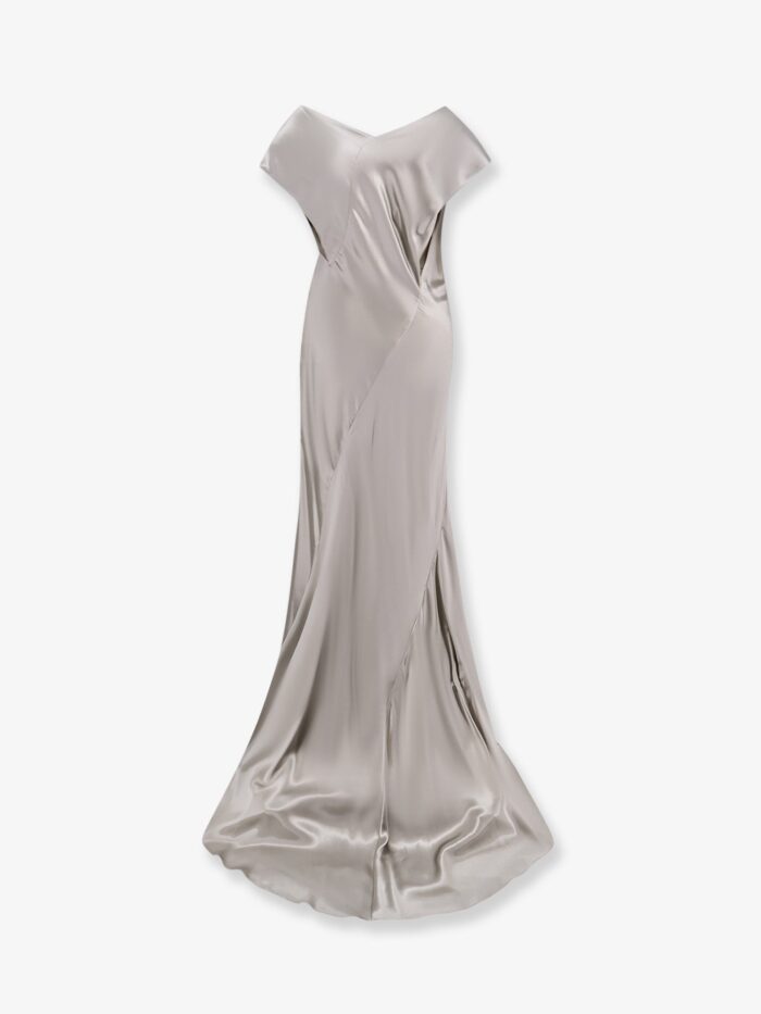 Alberta Ferretti Satin Long Dress