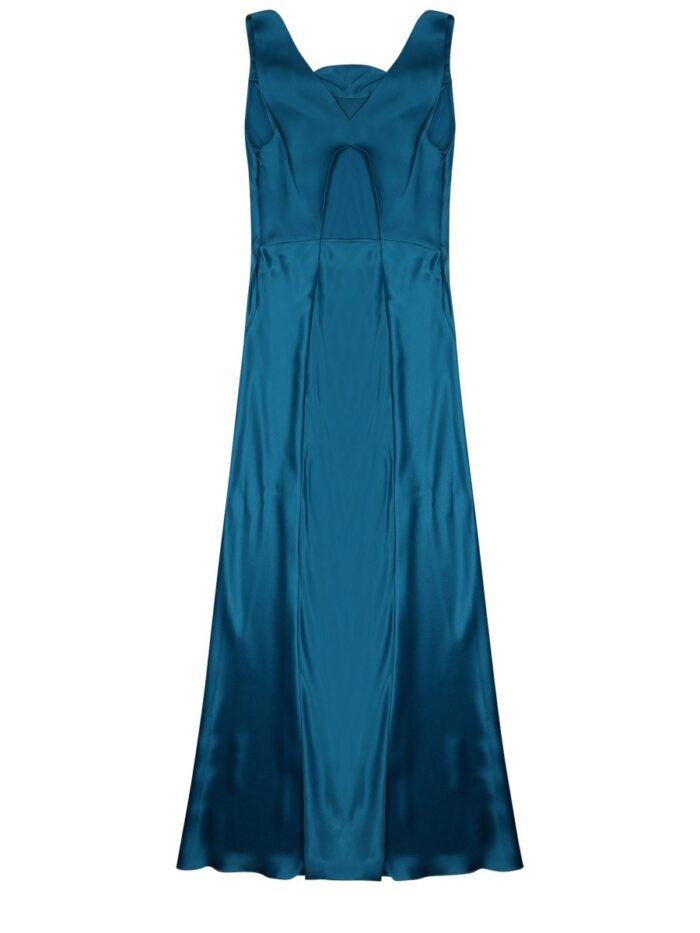 Alberta Ferretti Satin Long Dress