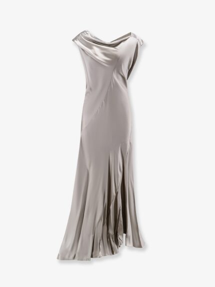 Alberta Ferretti Satin Long Dress