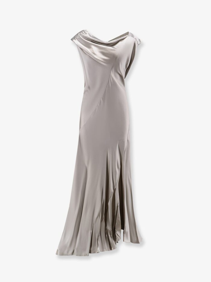 Alberta Ferretti Satin Long Dress