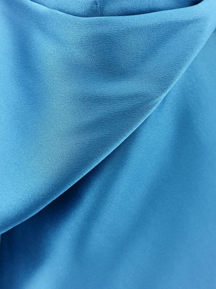 Alberta Ferretti Satin Long Dress With Bow On The Back
