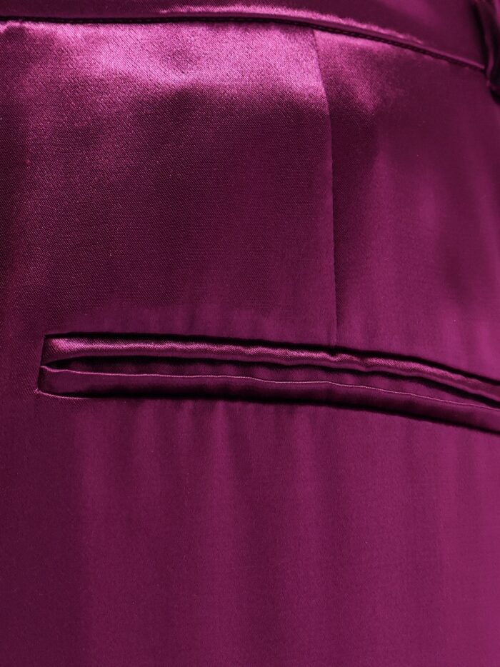 Alberta Ferretti Satin Trousers With Pinces