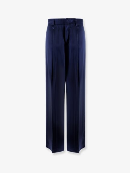 Alberta Ferretti Satin Trousers With Pinces