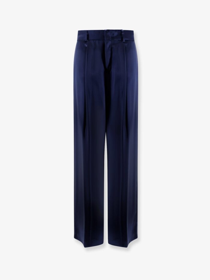 Alberta Ferretti Satin Trousers With Pinces