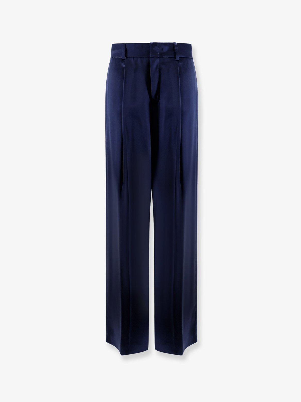 Alberta Ferretti Satin Trousers With Pinces