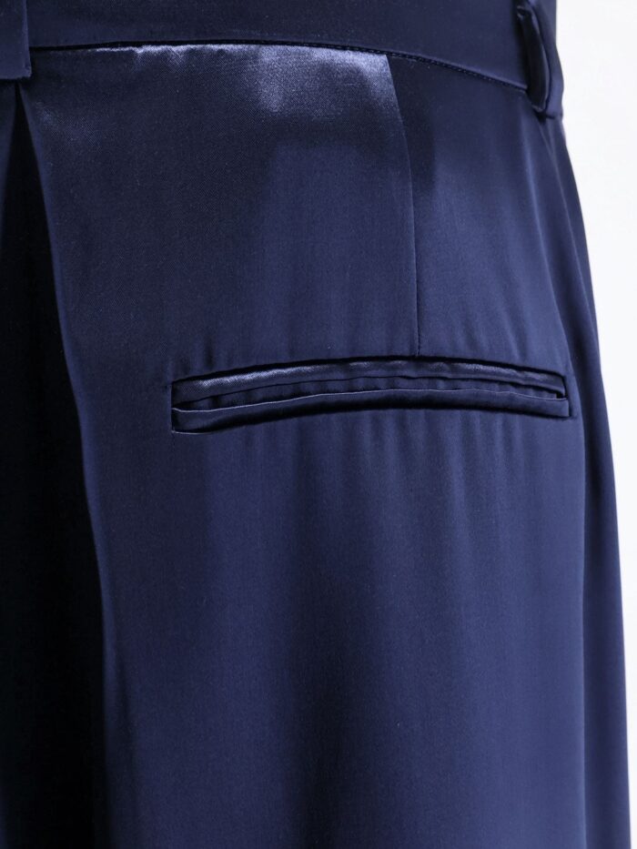Alberta Ferretti Satin Trousers With Pinces