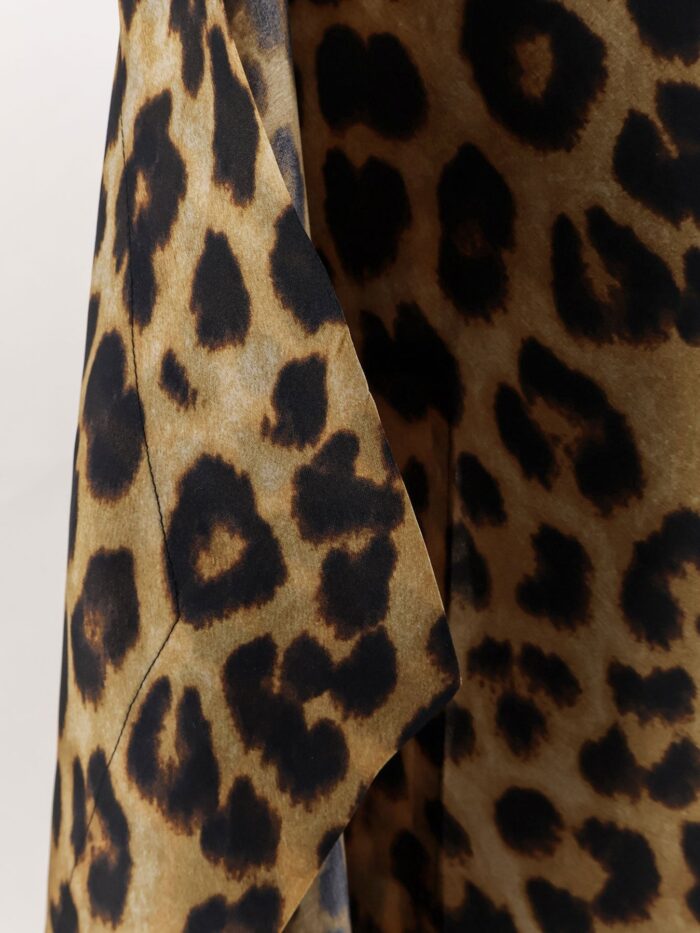 Alberta Ferretti Silk Skirt With Animal Print