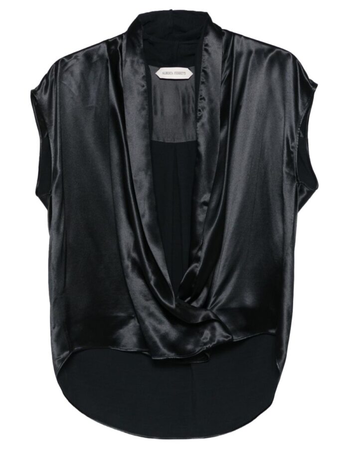Alberta Ferretti SLEEVELESS TOP WITH NECKLINE